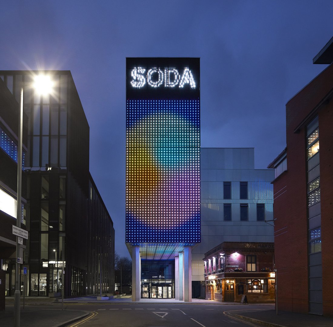 SODA Building at Night